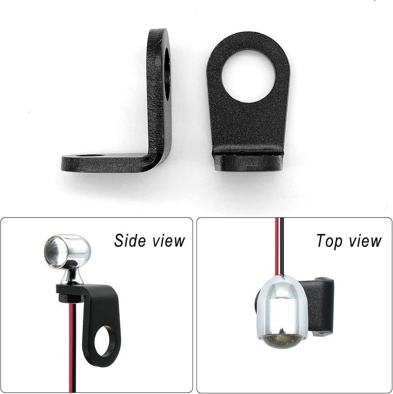 Techtek 5mm to 10mm hole L Shape Motorbike Turn Signal lights Mounting Brackets Relocation holder Motorcycle Turn Signals Brackets Universal compatible with Harley bmw honda motorcycle - Image 3